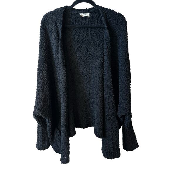 Adora Women’s Open Chunky Cardigan Draped Black Medium / Large Grunge Oversized - Picture 1 of 11
